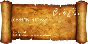 Czéh Áron névjegykártya